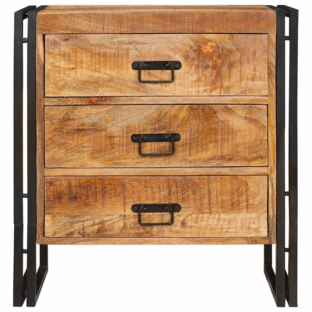 Sideboard Braun 66 x 33 x 70 cm massives Mangoholz